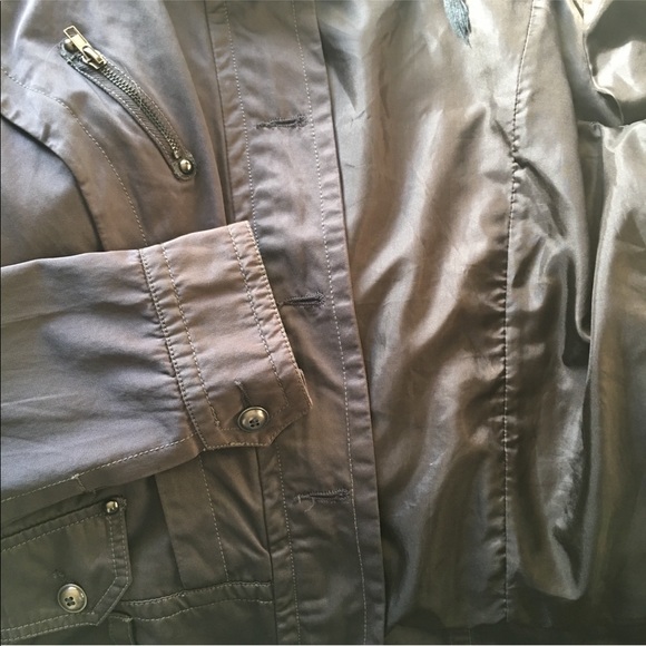 Monoreno Slate Aviator Cargo Funnel neck Jacket Large EUC - Picture 7 of 7